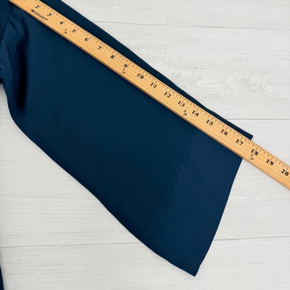 Banana Republic Treccia Satin Mini Dress Size XXS Petite Teal Tie Waist Cocktail - Picture 13 of 16